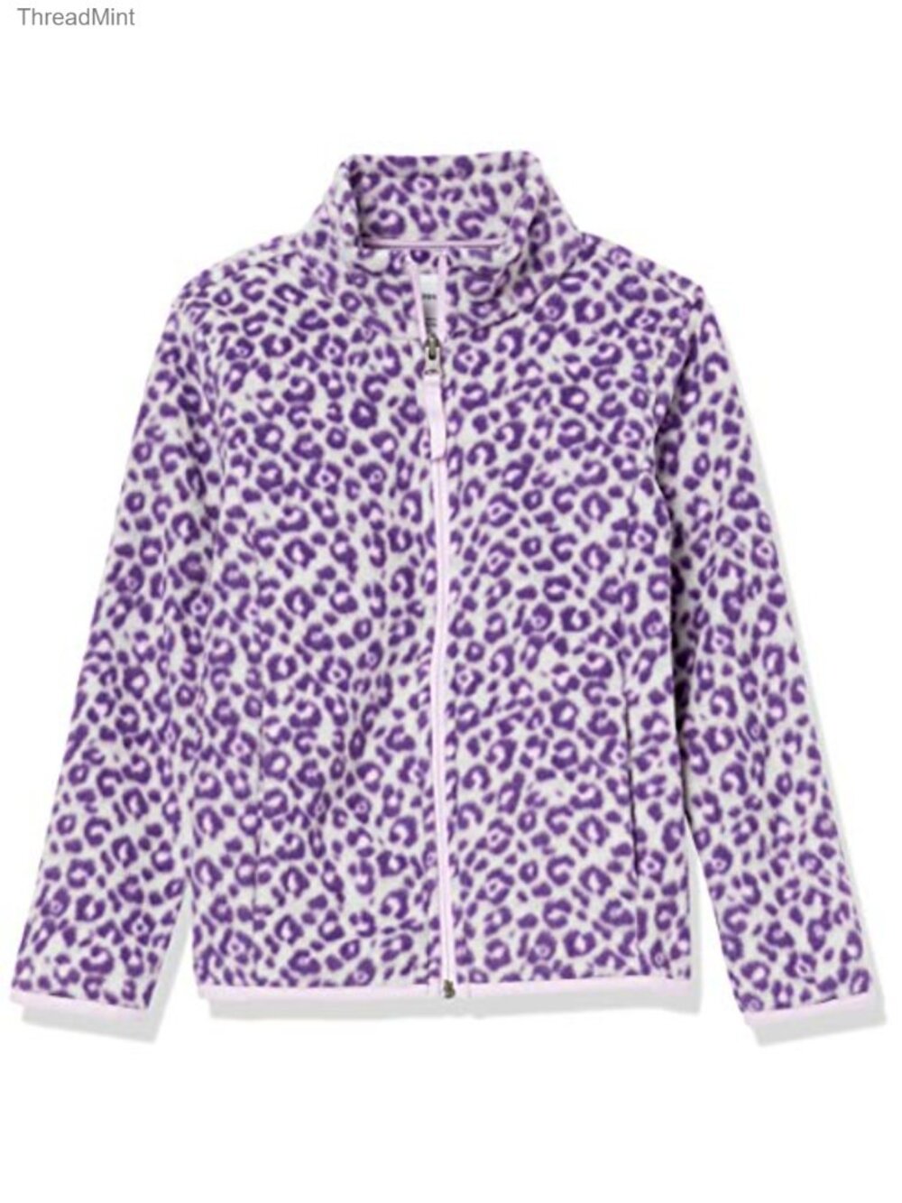 Girls Toddler Polar Fleece Full-Zip Mock Neck Jacket Insulated